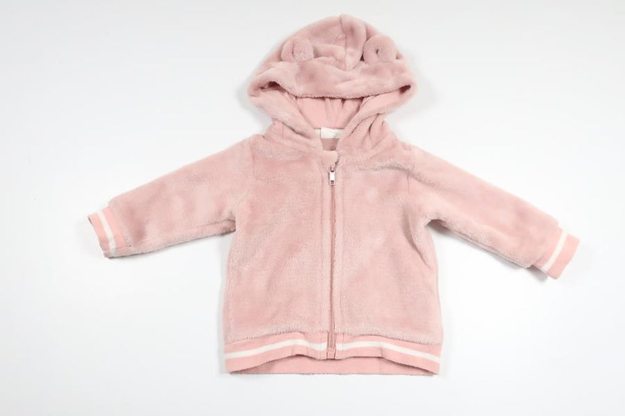 Fleece hooded jacket from Kappahl - Size 62 - Pink