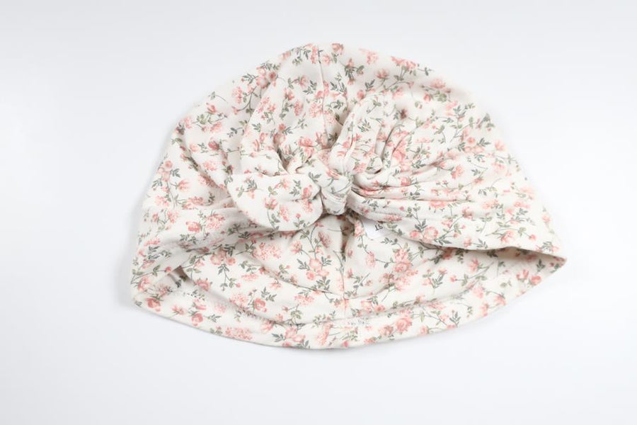 Floral turban hat from Newbie - Size 44/46 - White