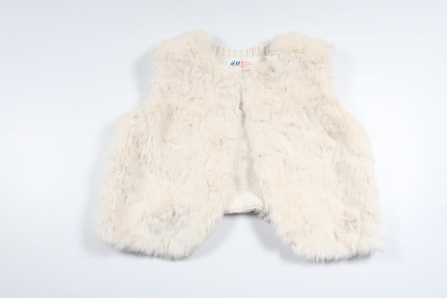 Faux fur vest from H&amp;M - Size 92 - White