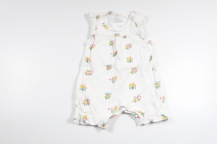 Floral jumpsuit from Primark - Size 50/56 - White