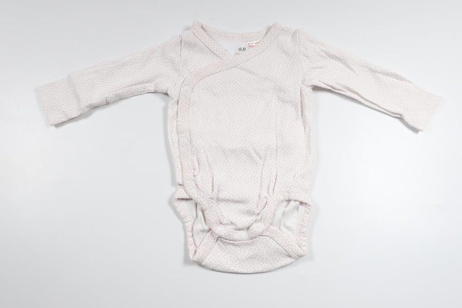 Polka dot wrap bodysuit from H&M - Size 56 - White