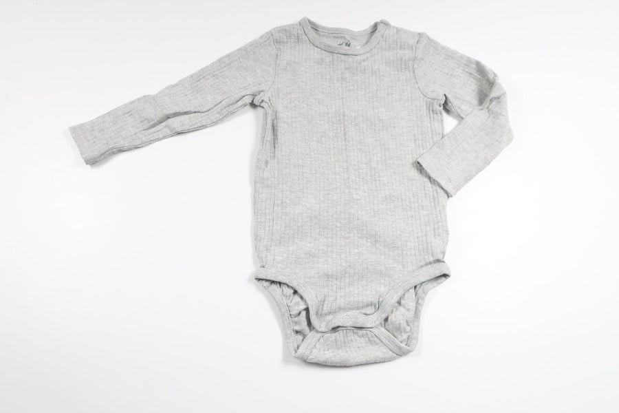 Ribbed bodysuit from H&M - Size 80 - Grey