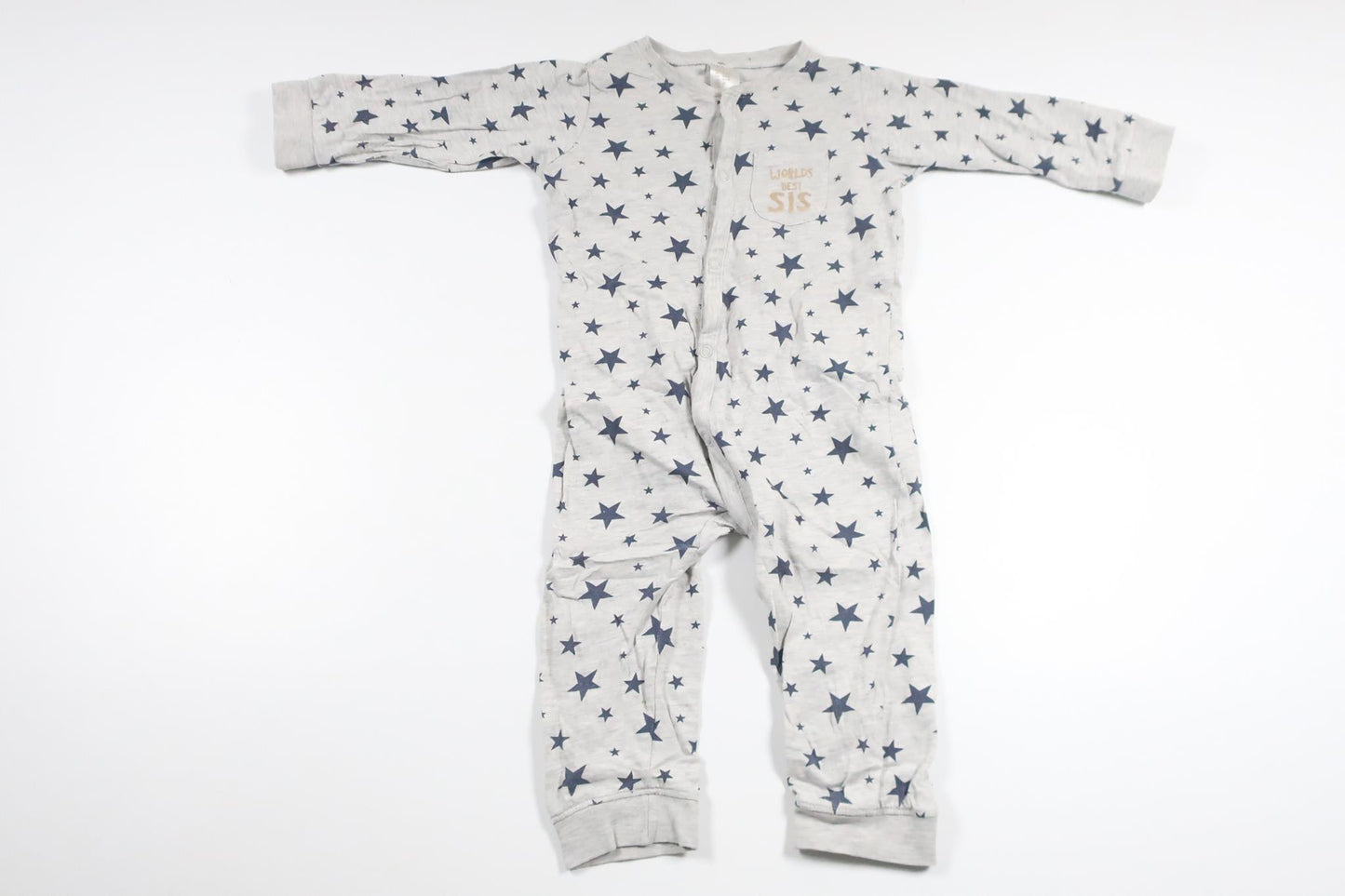 "World's Best Sister" pajamas from H&M - Size 80 - Gray