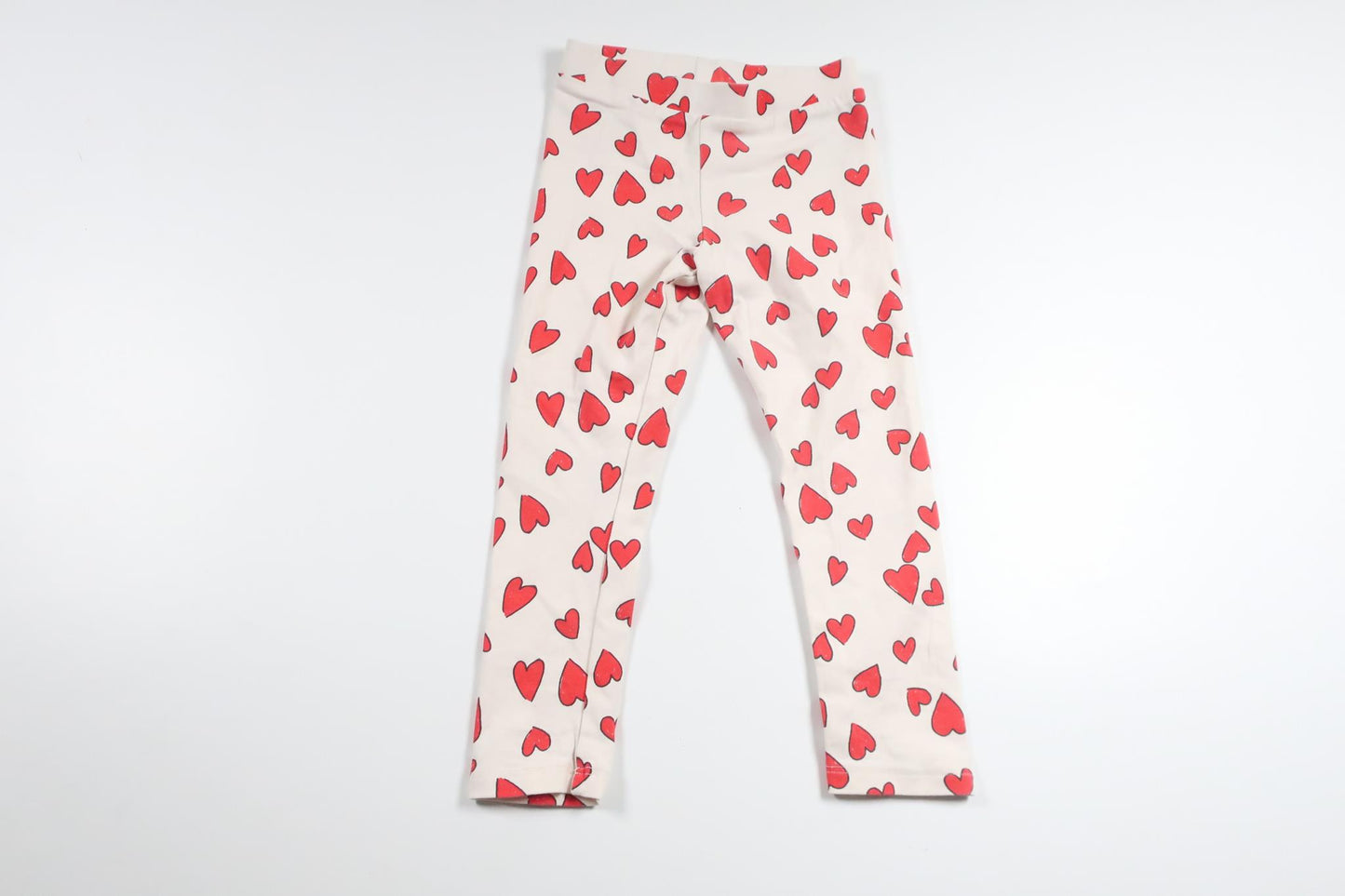 Leggings with hearts from H&M - Size 92 - Off-white