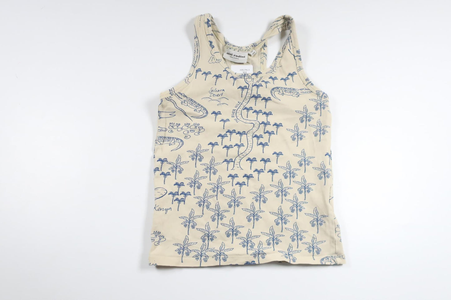 Linen bodysuit from Mini Rodini - Size 116/122 - Off-white