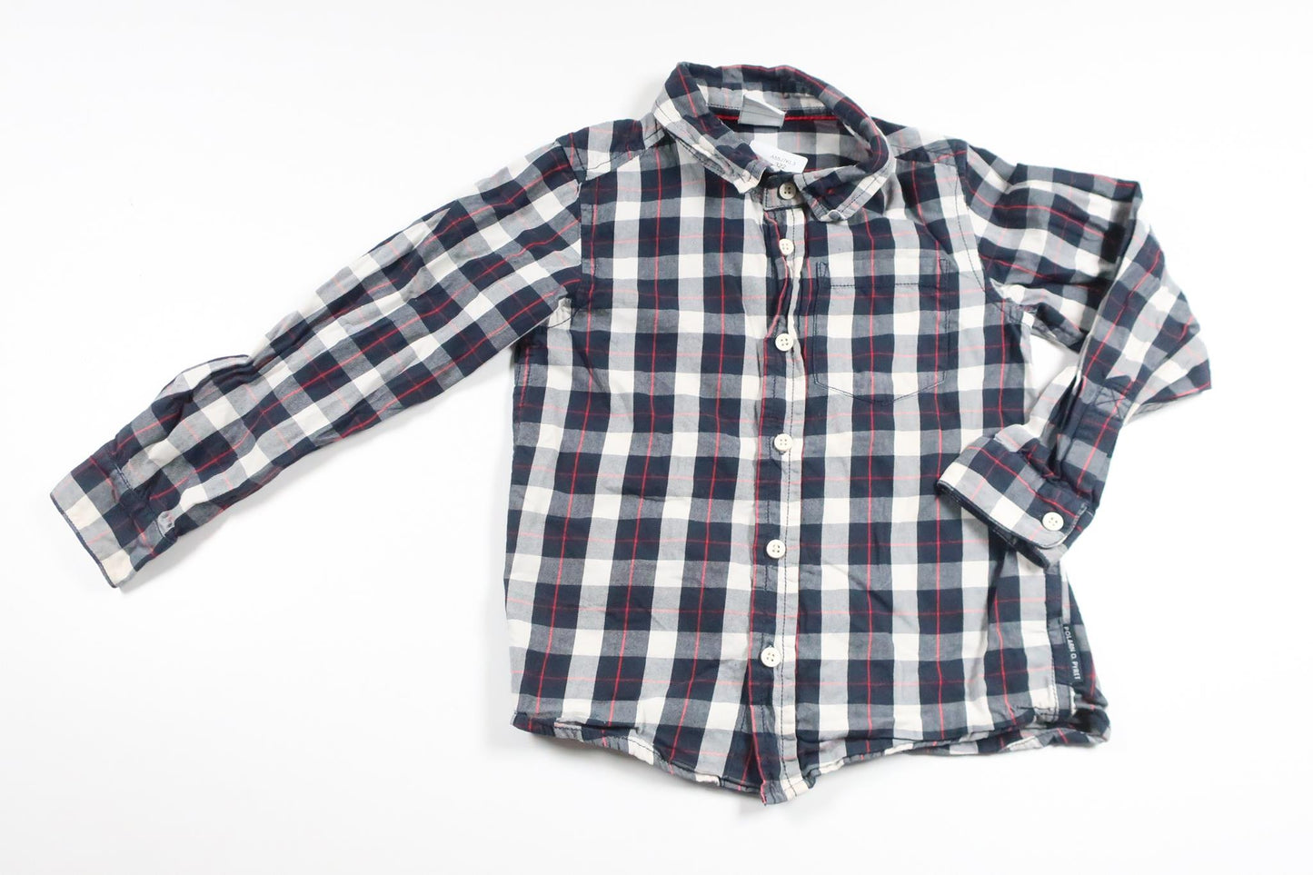 Checked shirt from Polarn o. Pyret - Size 104 - Navy blue