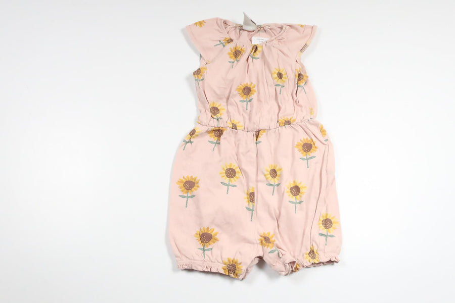 Jumpsuit with flowers from Lindex - Size 74 - Pink