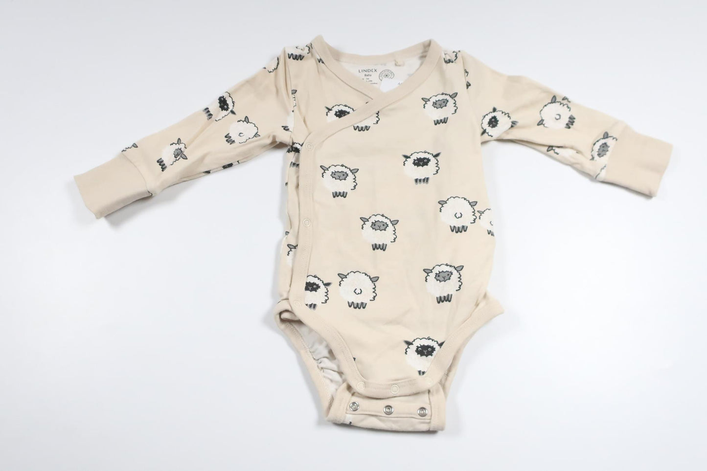 Wrap bodysuit with lamb from Lindex - Size 56 - Off-white