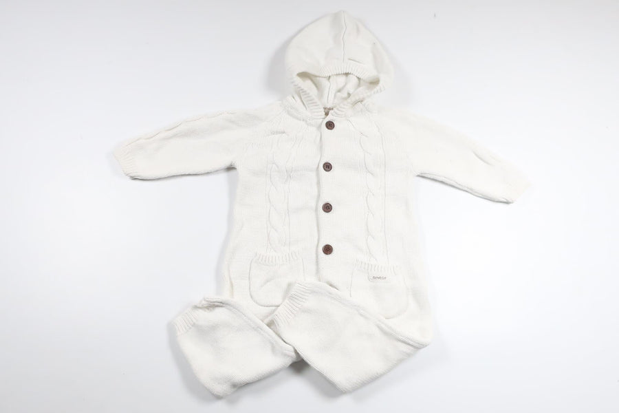 Knitted overalls from Newbie - Size 74 - White