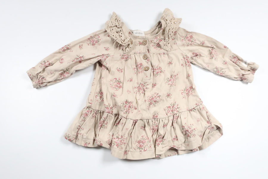 Floral tunic from Newbie - Size 68 - Beige