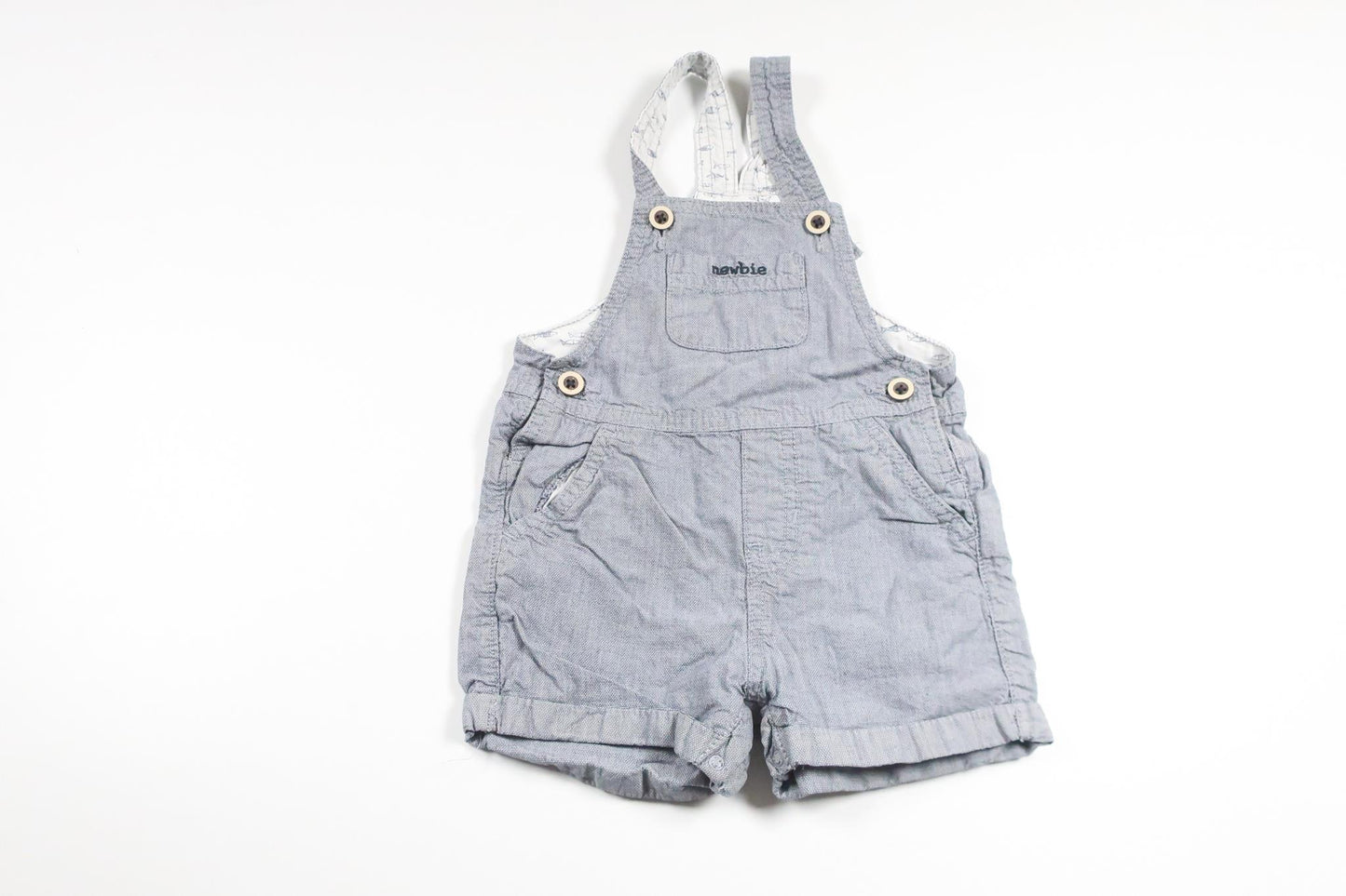 Suspender shorts from Newbie - Size 74 - Blue