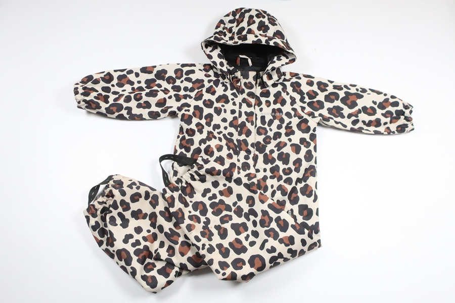 Leopard-print shell jumpsuit from Nordbjörn - Size 92 - Beige