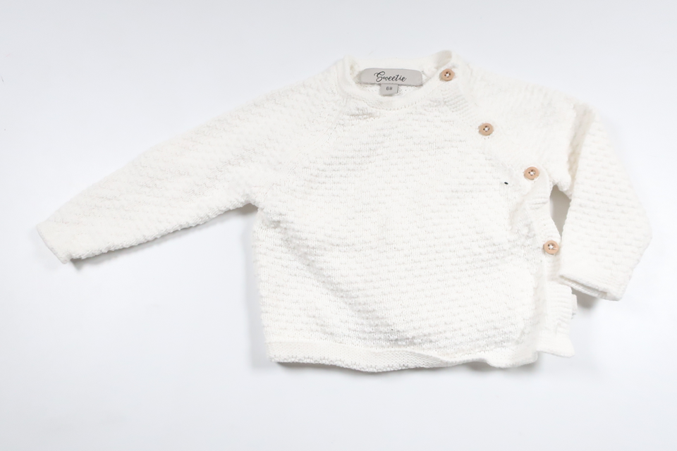 Knitted wrap sweater from Sweetie - Size 68 - White