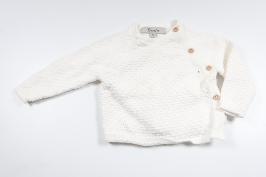 Knitted wrap sweater from Sweetie - Size 68 - White