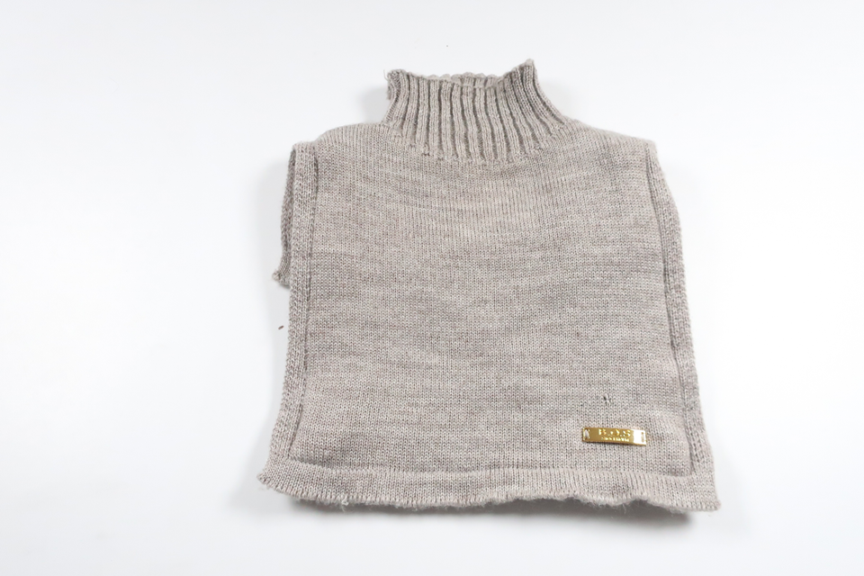 Wool blend collar from Bjällra of Sweden - Size 86/92 - Grey