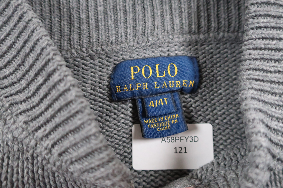 Knitted cardigan from Ralph Lauren - Size 98/104 - Grey