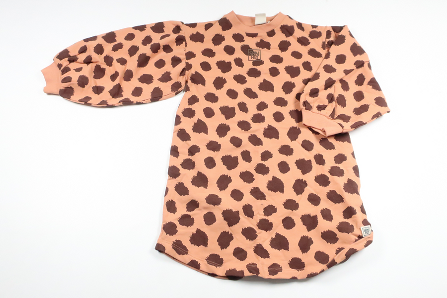 Sweatshirt dress with balloon sleeves from SRNHLT - Size 110/116 - Orange