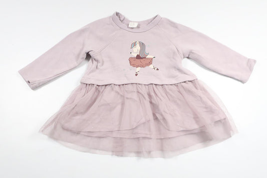 Dress with unicorn from H&amp;M - Size 74 - Purple
