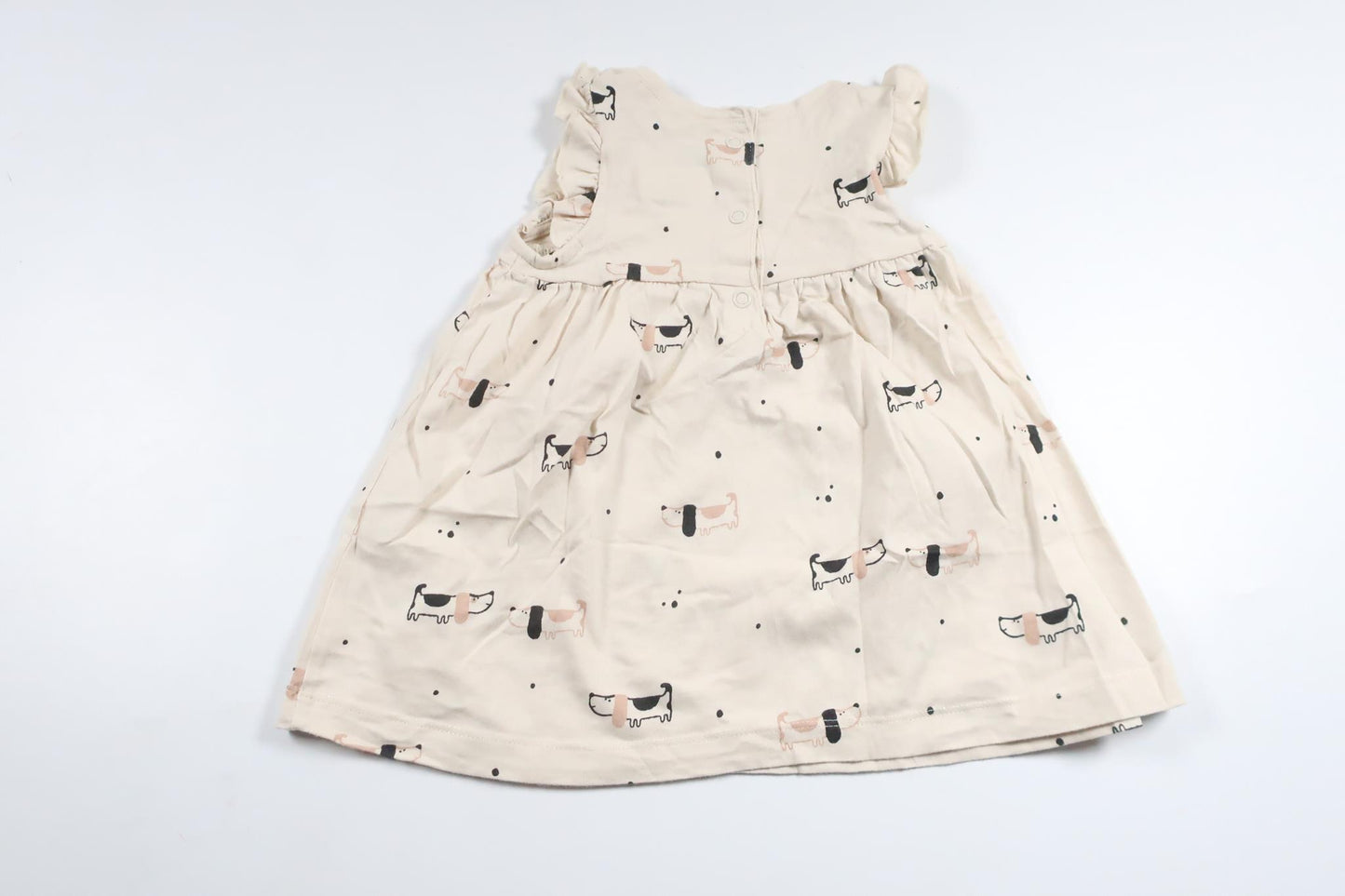 Dress with dogs from Kappahl - Size 68 - Off-white