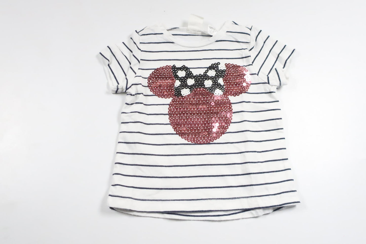 Striped t-shirt with Minnie from H&amp;M - Size 68 - White
