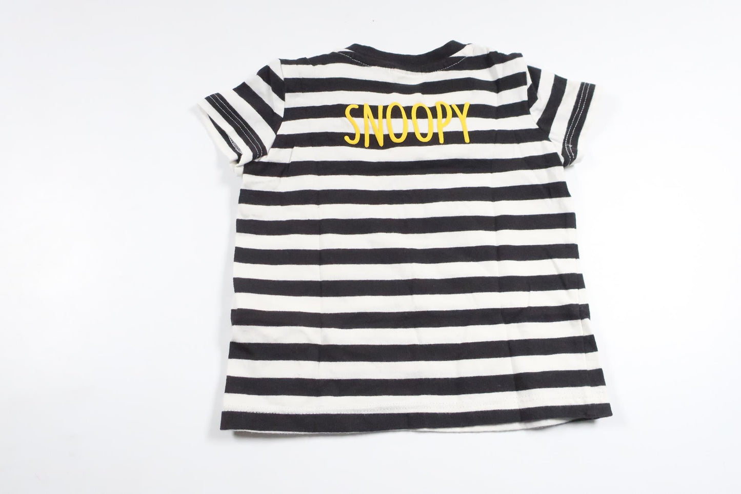 Striped t-shirt with Snoopy from H&amp;M - Size 62/68 - Black