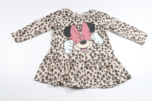 Leopard-print dress with Minnie from H&M - Size 74 - Beige