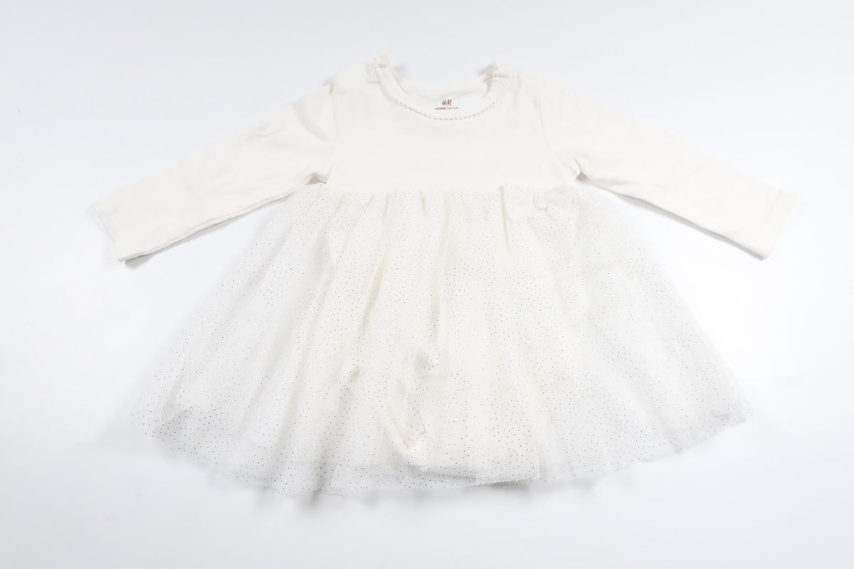 Party dress with built-in body from H&amp;M - Size 68 - White
