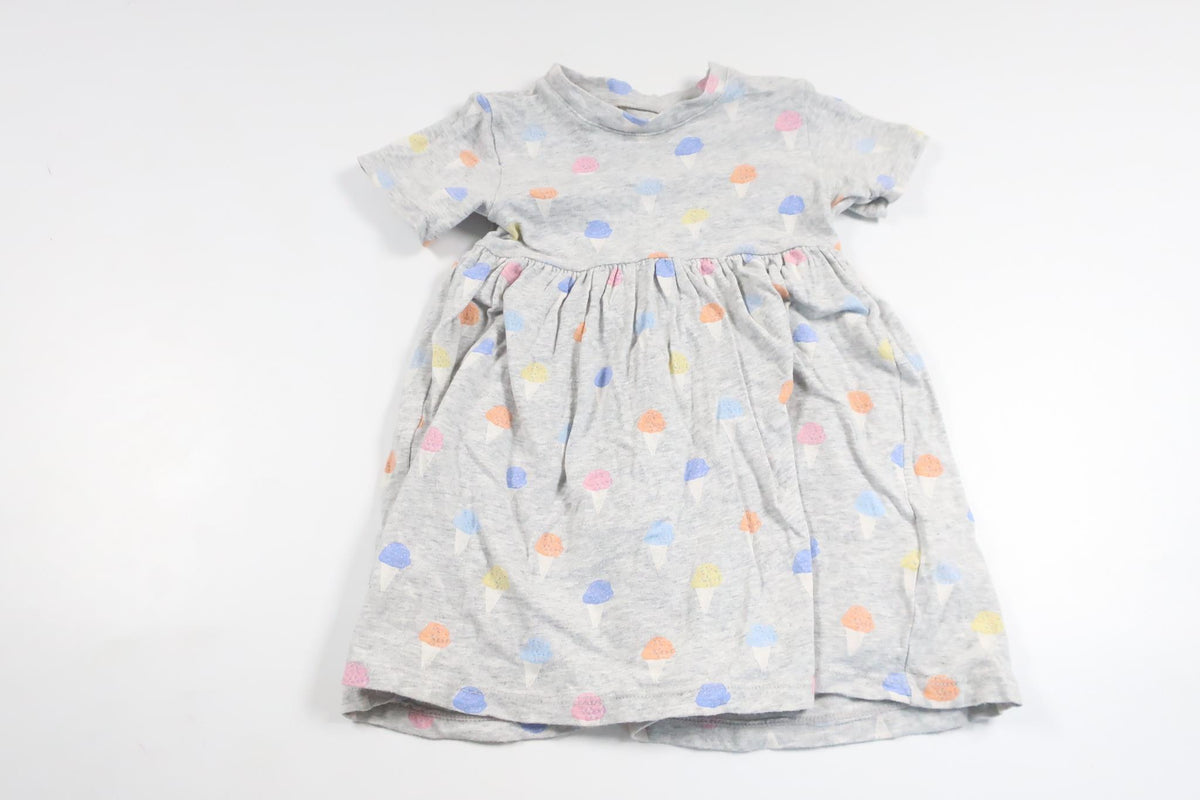Dress with ice creams from ICA I Love Eco - Size 80 - Grey