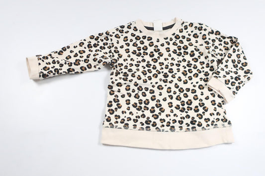 Leopard print sweatshirt from H&amp;M - Size 80 - Off-white
