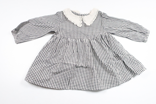 Checked dress from LC Waikiki - Size 74/80 - Black