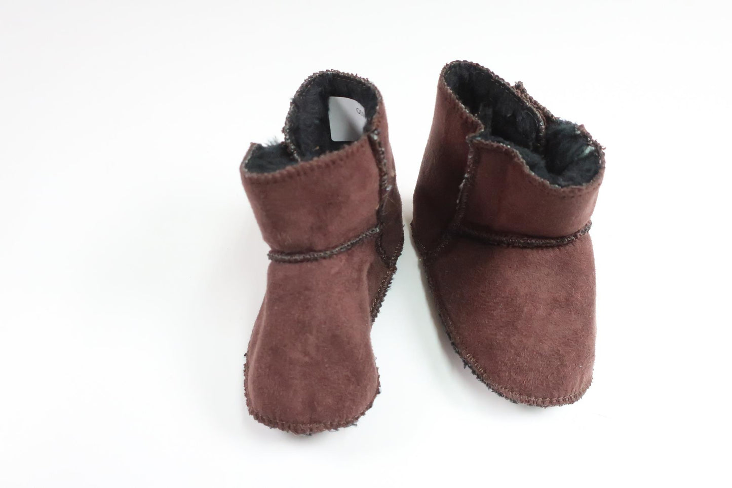 Fleece-lined booties from Unknown - Size 17/18 - Brown