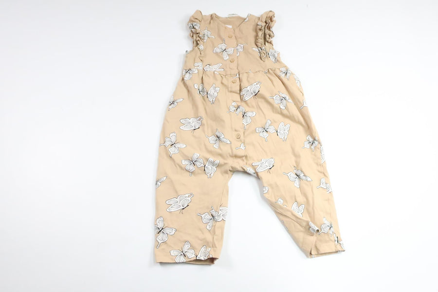 Jumpsuit with butterflies from H&M - Size 80 - Beige
