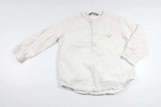 Shirt in linen mix from Lindex - Size 98 - White