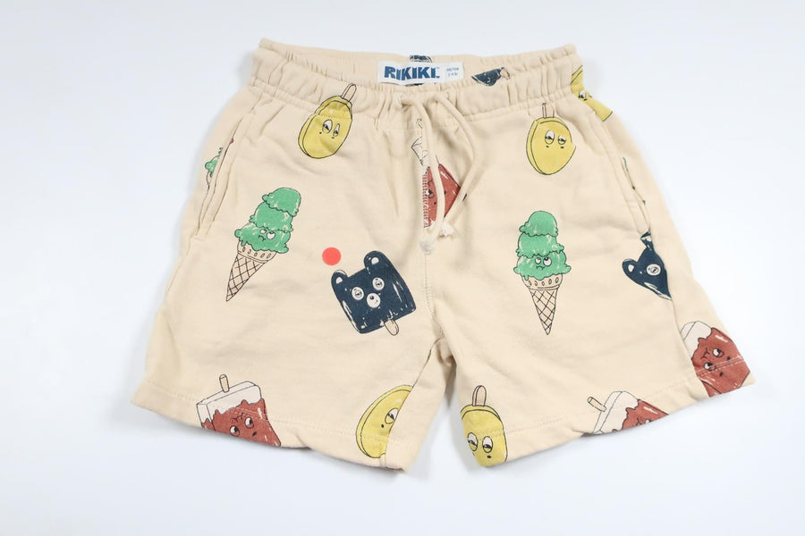 Shorts with ice creams from Rikiki - Size 98/104 - Off-white