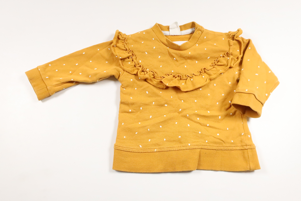 Polka dot sweatshirt from H&M - Size 68 - Yellow