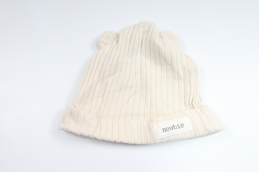 Ribbed hat from Newbie - Size 40/42 - Off-white