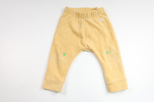Ribbed trousers from Lindex - Size 74 - Yellow