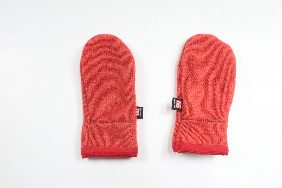 Fleece mittens from North - Size 56/62 - Red
