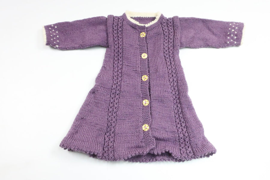 Knitted dress from Hemstickat - Size 56/62 - Purple