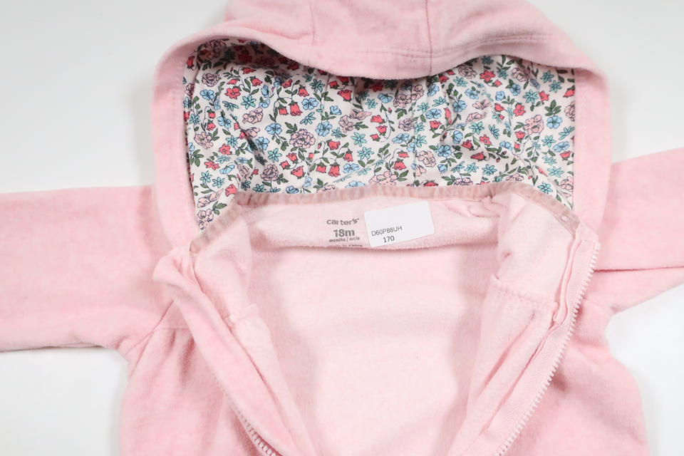Fleece jumpsuit with teddy bear from Carter's - Size 86 - Pink