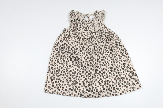 Leopard print dress from H&M - Size 74 - Beige