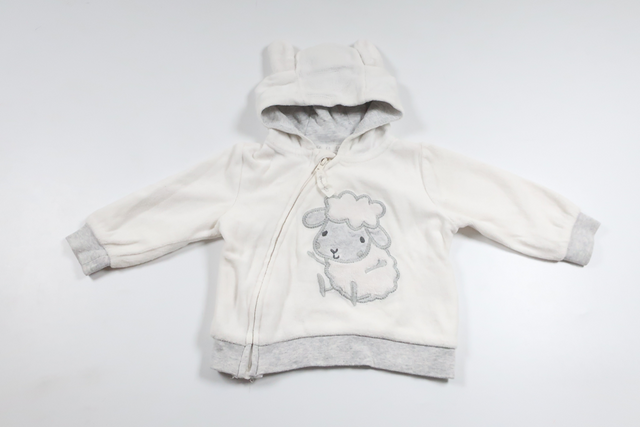 Fleece hoodie from H&amp;M - Size 62/68 - White