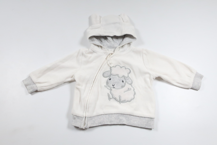 Fleece hoodie from H&amp;M - Size 62/68 - White