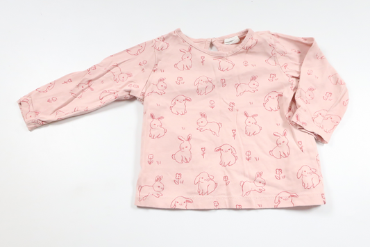 Sweater with rabbits from H&amp;M - Size 68 - Pink