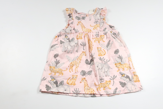 Dress with animals from H&amp;M - Size 74 - Pink