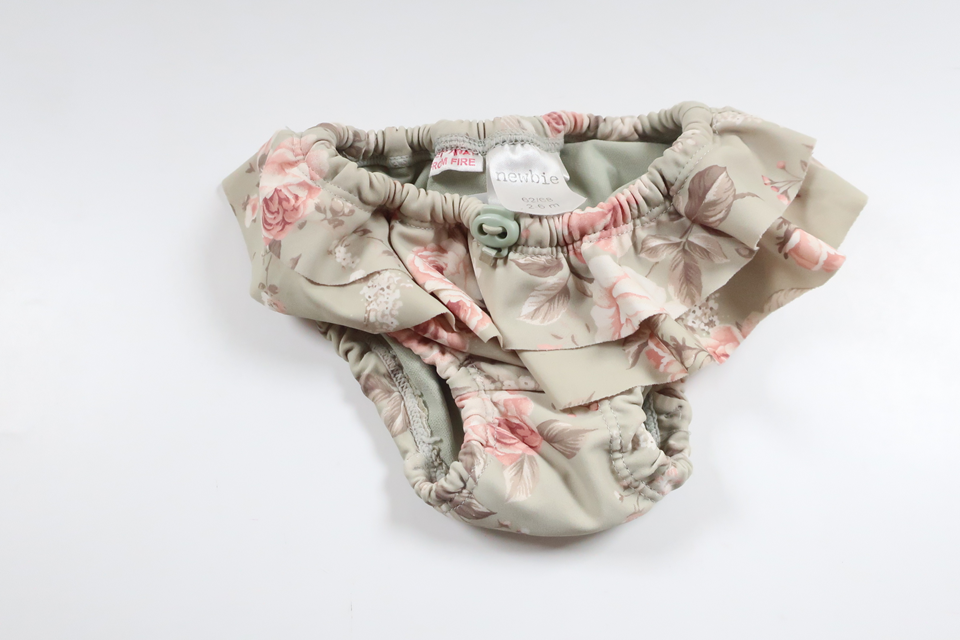 Floral swim diaper with ruffle from Newbie - Size 62/68 - Green