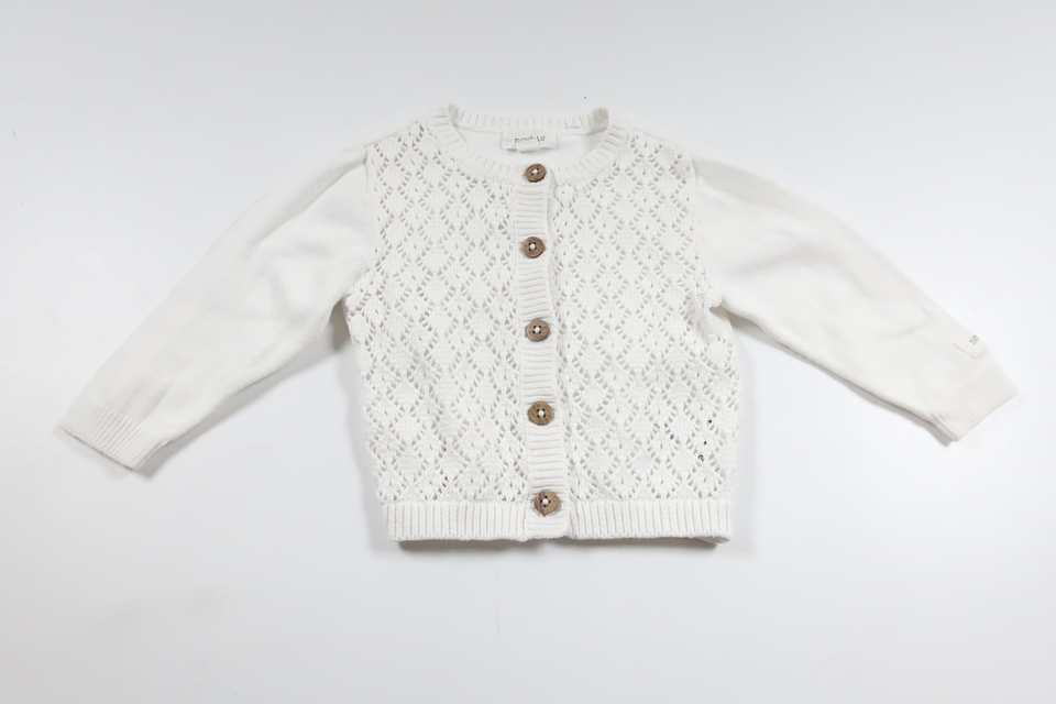 Knitted cardigan from Newbie - Size 62 - White