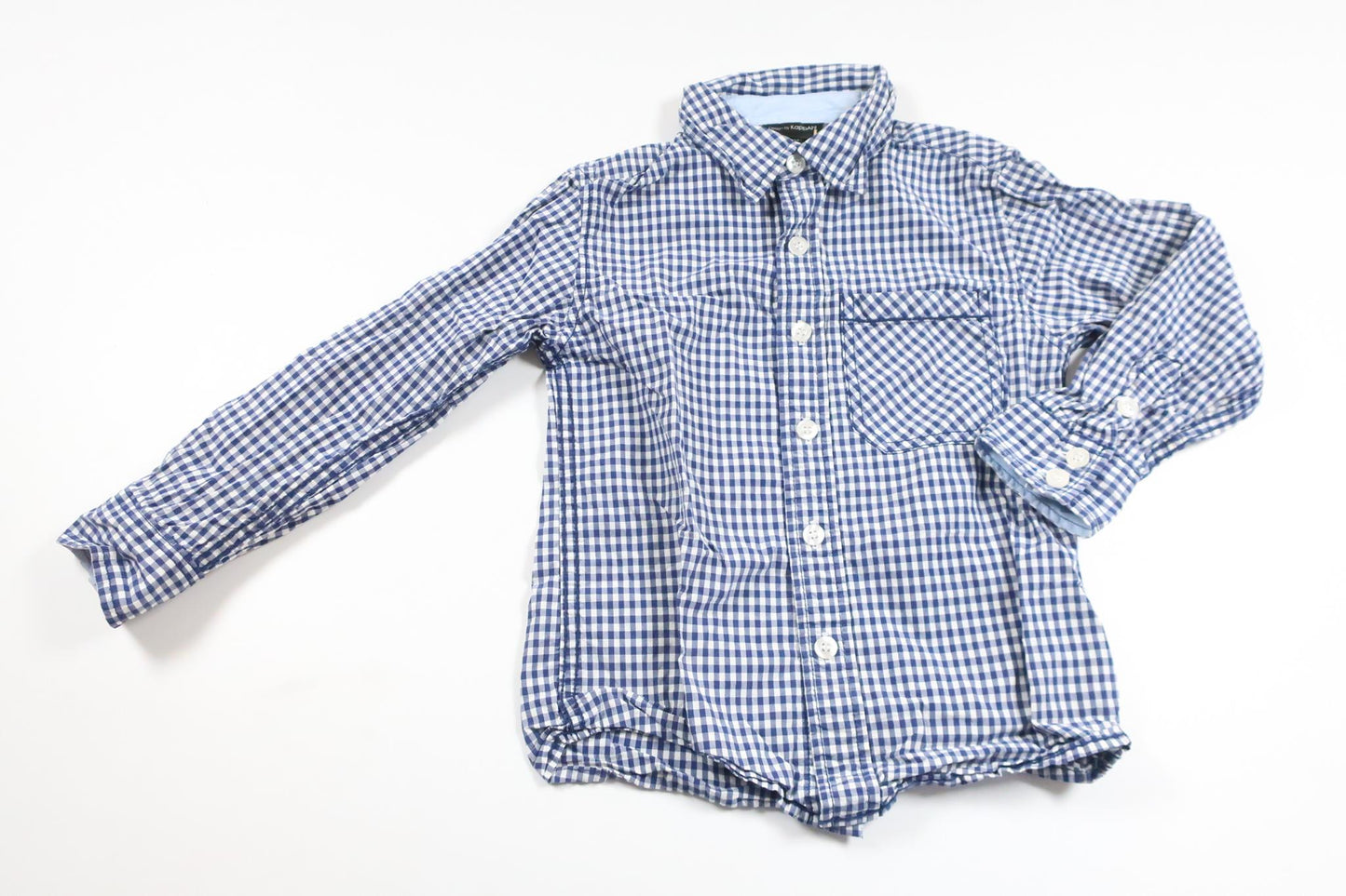 Checked shirt from Kappahl - Size 104 - Navy blue