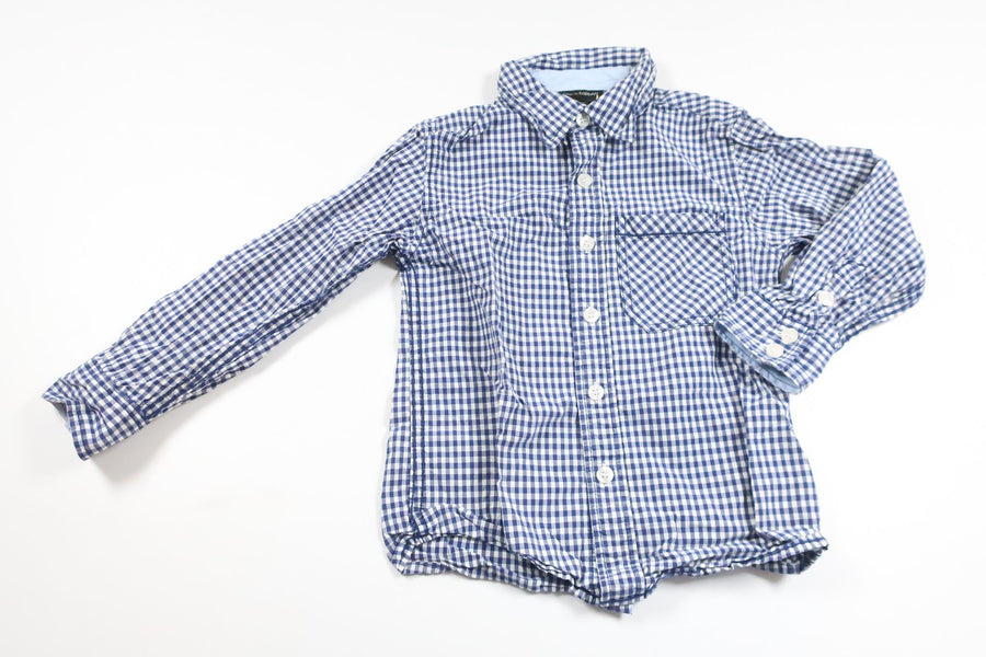 Checked shirt from Kappahl - Size 104 - Navy blue