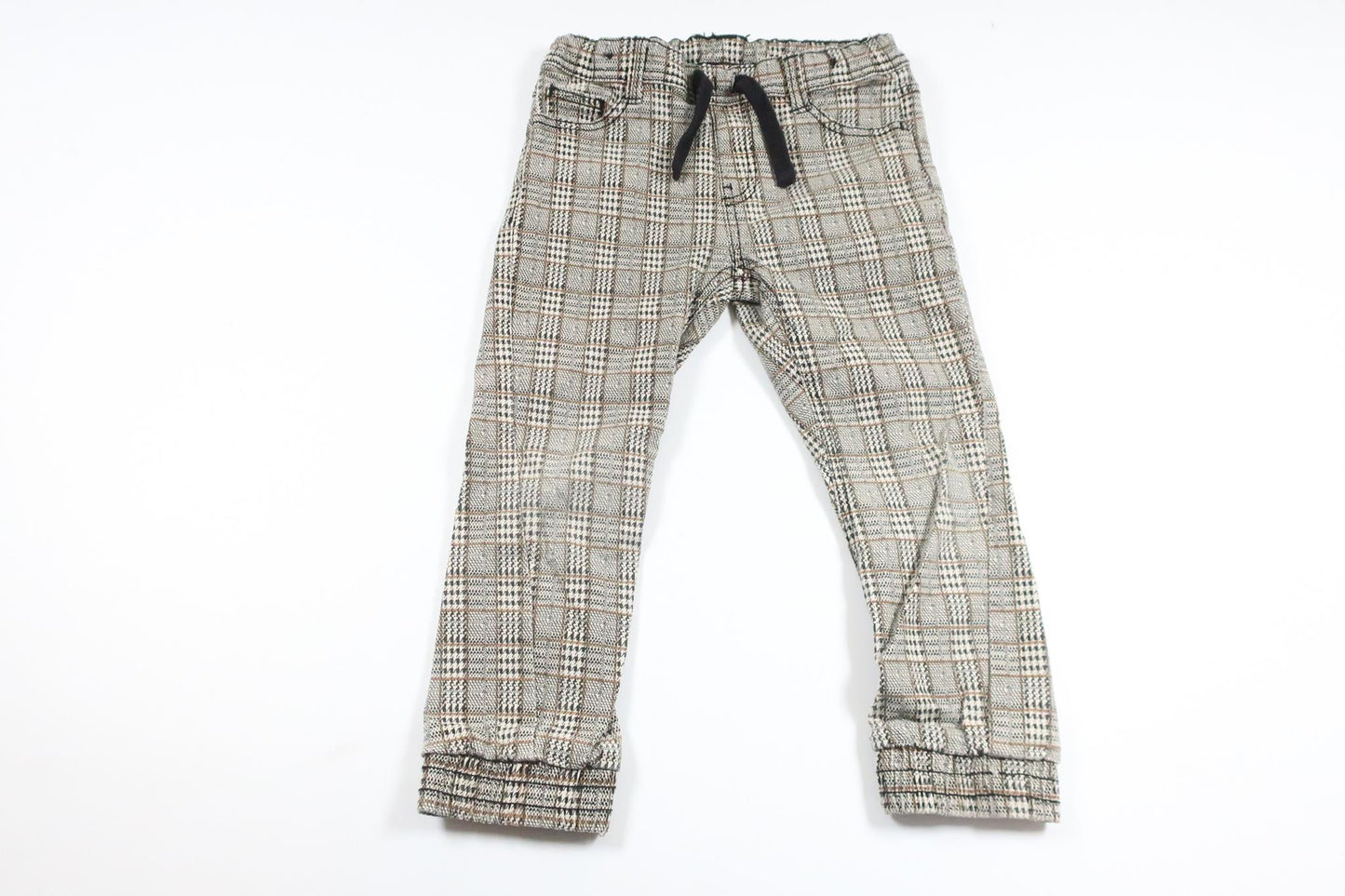 Checked trousers from My Wear Young - Size 98/104 - Beige